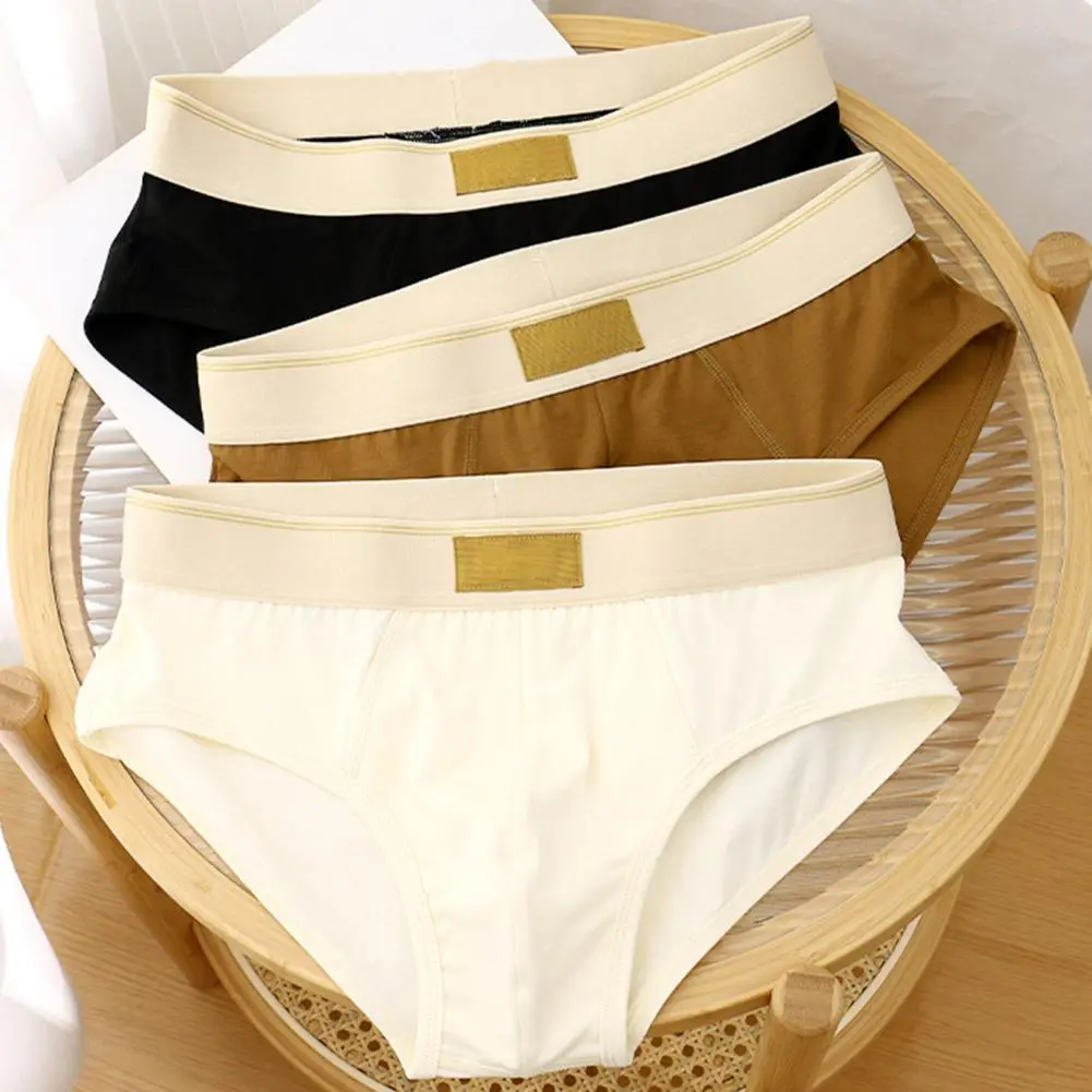 2025 Ultra-soft Men Briefs Jpanese Style Letter Print U-convex Panties Breathable Moisture-Wicking Underwear Men Panties