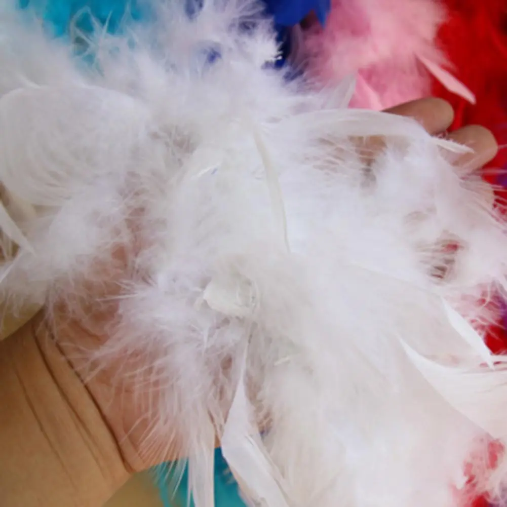 Party Scarf Natural Feathers Scarf Sparkling Sequin Feather Scarf for Adult Parties Stage Performances 2 Meters Long Fluffy