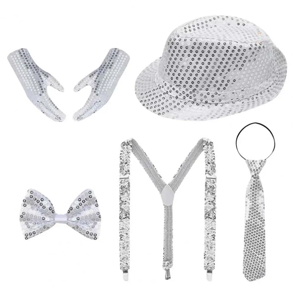Party Suspender Set Classic Color Design Accessories Sequin Disco Accessories Set for Men Women Carnival Masquerade for Women