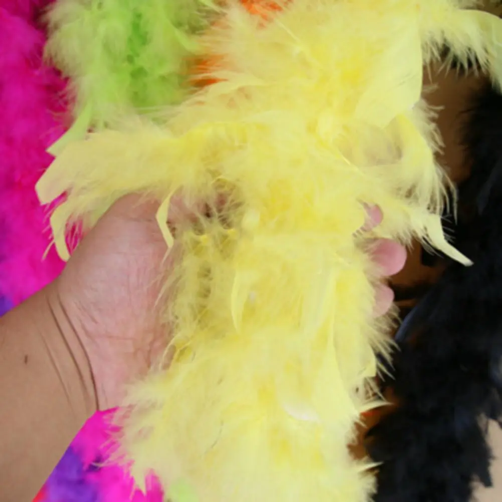 Party Scarf Natural Feathers Scarf Sparkling Sequin Feather Scarf for Adult Parties Stage Performances 2 Meters Long Fluffy