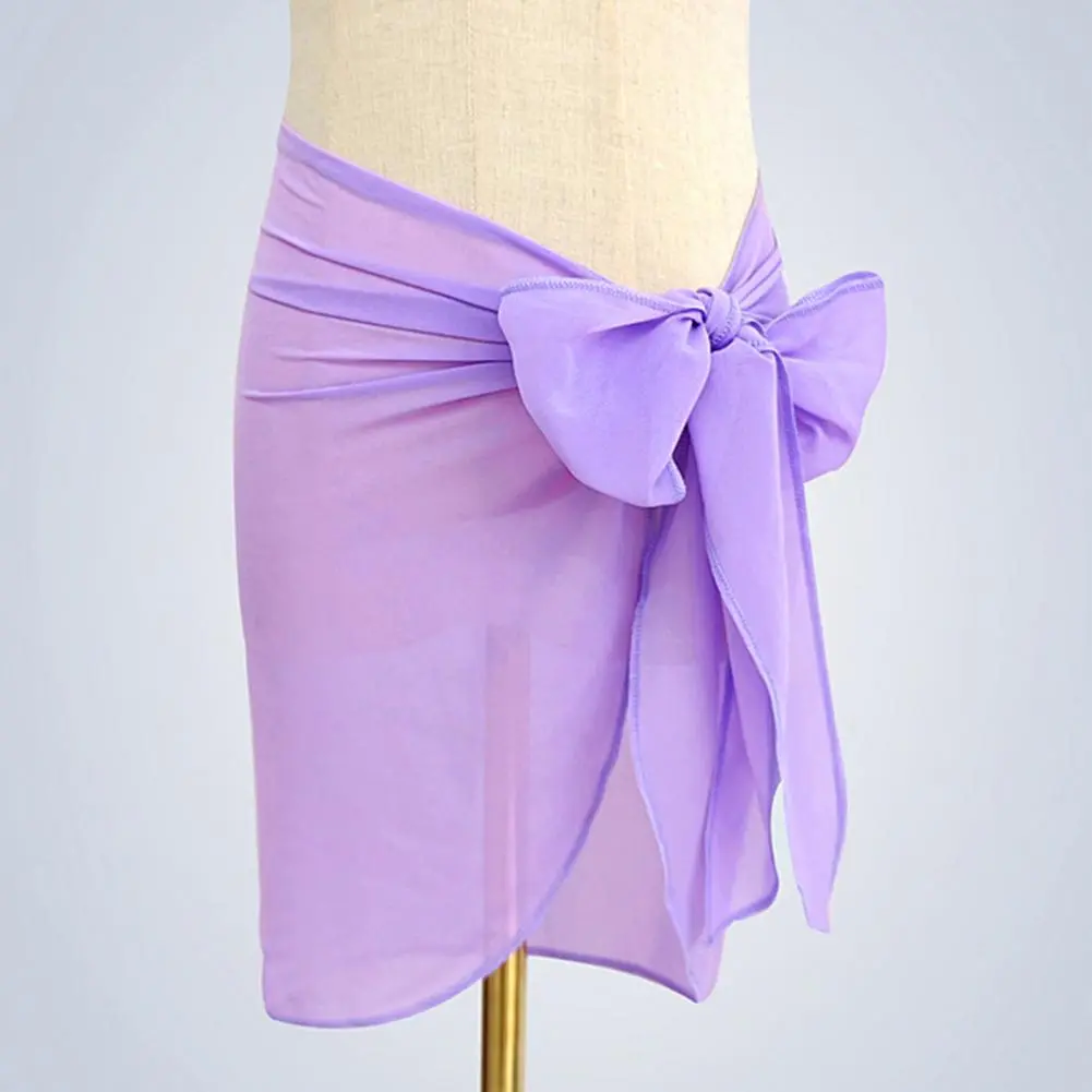 2025 Bikini Women Cover Up Skirt Solid Color Lace-up Fast Drying Cover Up UV Protection Summer Skirt Bikini Cover Ups Top