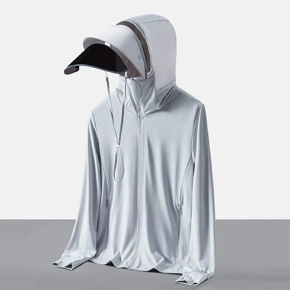Summer Women's Sun Protection Jacket Lightweight Breathable Large Brim hat Sun Protection Clothing UV Protection Skin Jacket