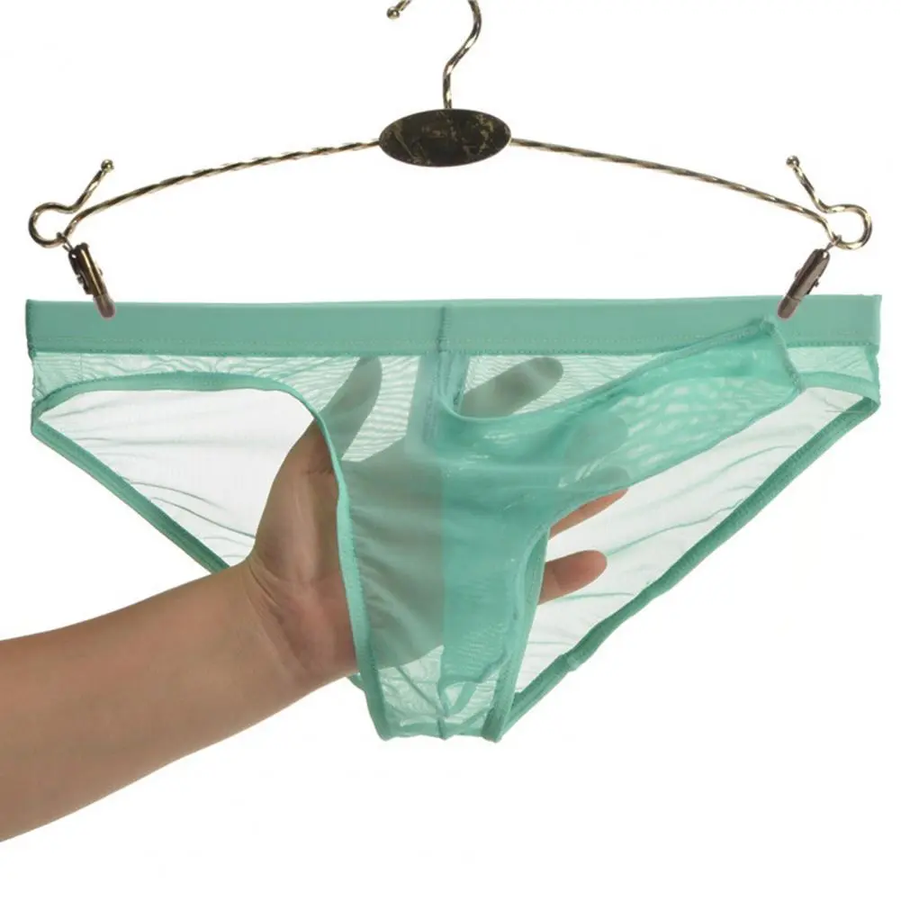 2025 Men Briefs Mesh Transparent Elephant Nose Trunks Underwear Ultra-thin Opening Sexy Triangle Panties Male Underwear