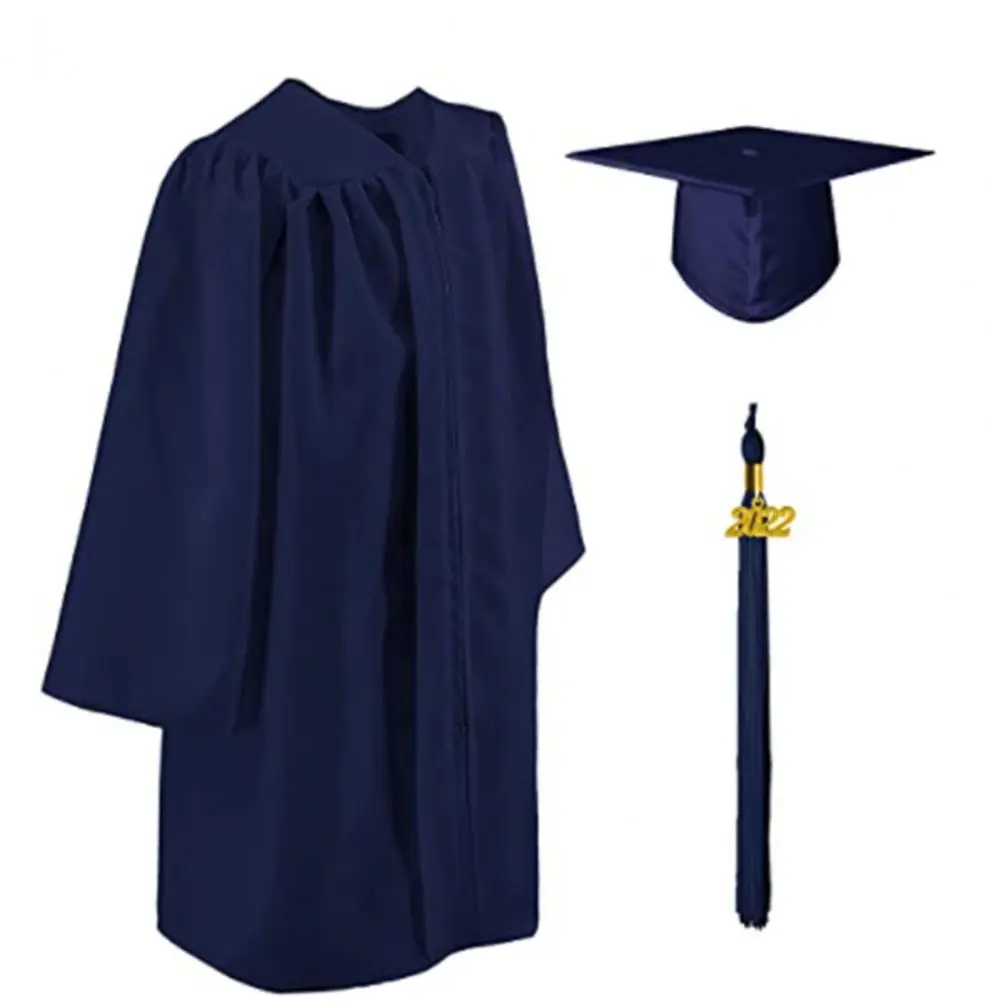2025 Mortarboard Set Graduation Tassel Academic Hat Set 2023 Adult Graduation Dress University Degree Dress Set Graduation Robe