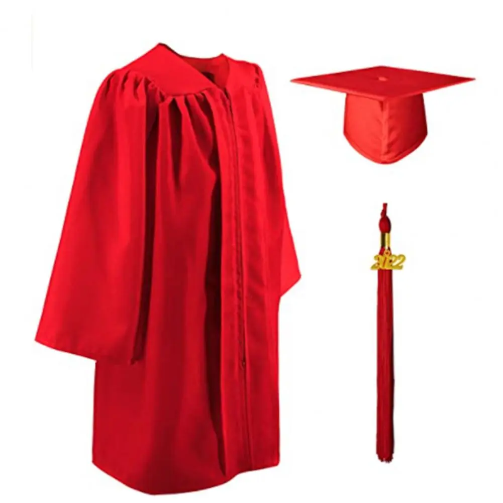 2025 Mortarboard Set Graduation Tassel Academic Hat Set 2023 Adult Graduation Dress University Degree Dress Set Graduation Robe