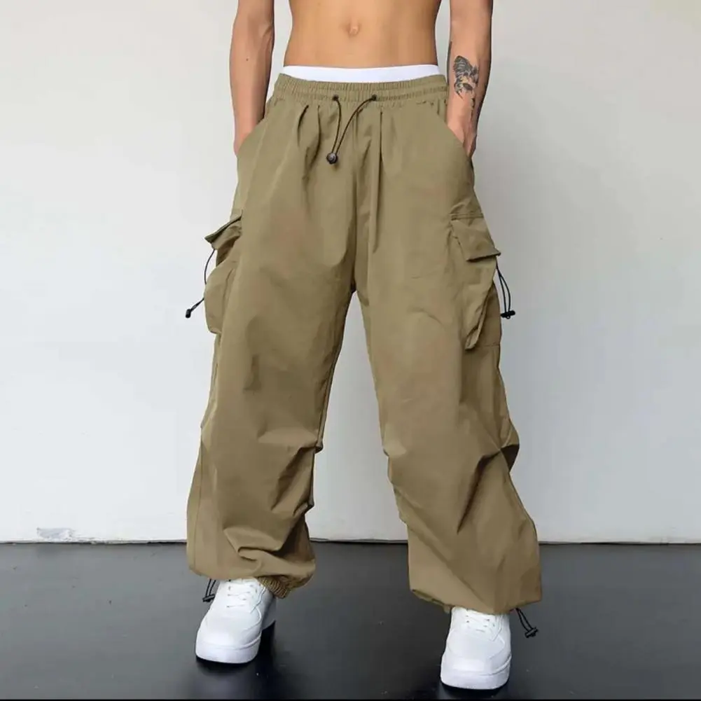 Maillard Style Women Cargo Pants 2024 New In Trendy Brown Color Women Wide Leg Pants Street Style Trousers Loose Fit Overalls