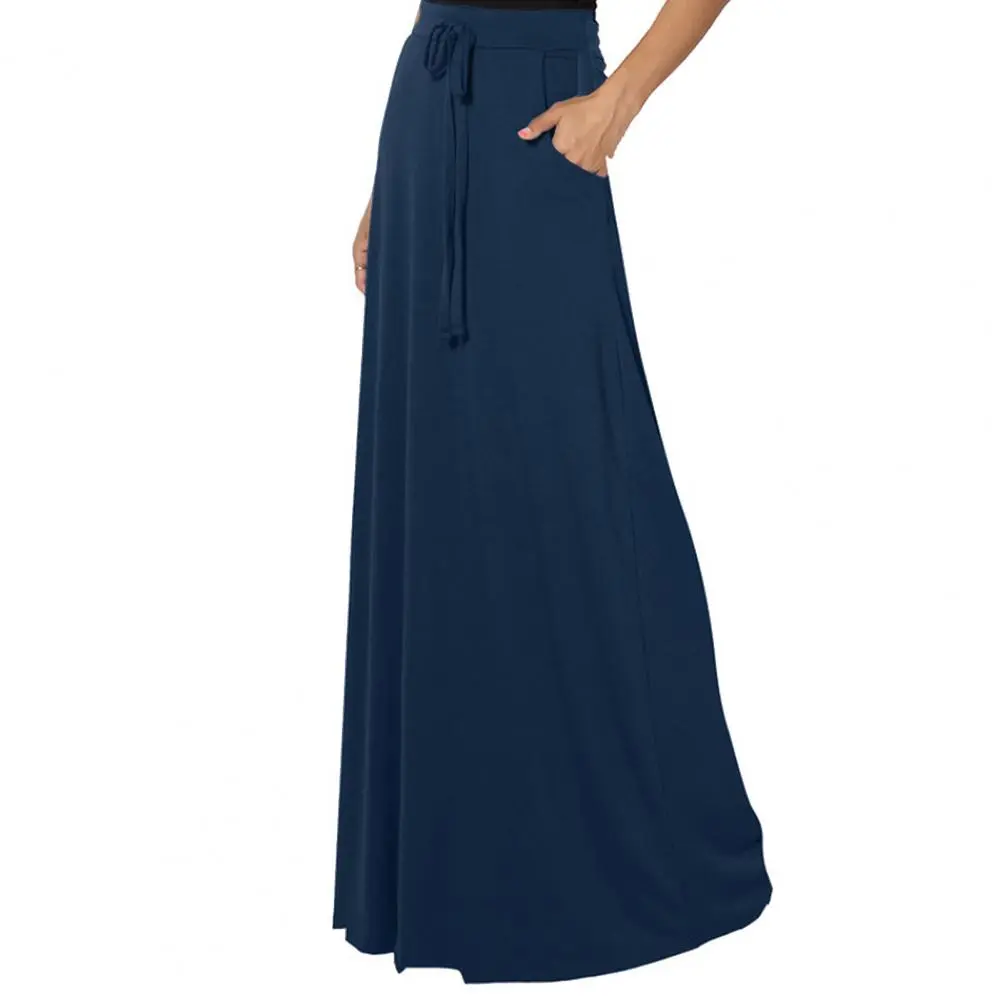 Casual Work Skirt Spring And Autumn Women's Half Length Skirt Urban Leisure Versatile Solid Color Drawstring Professional Dress