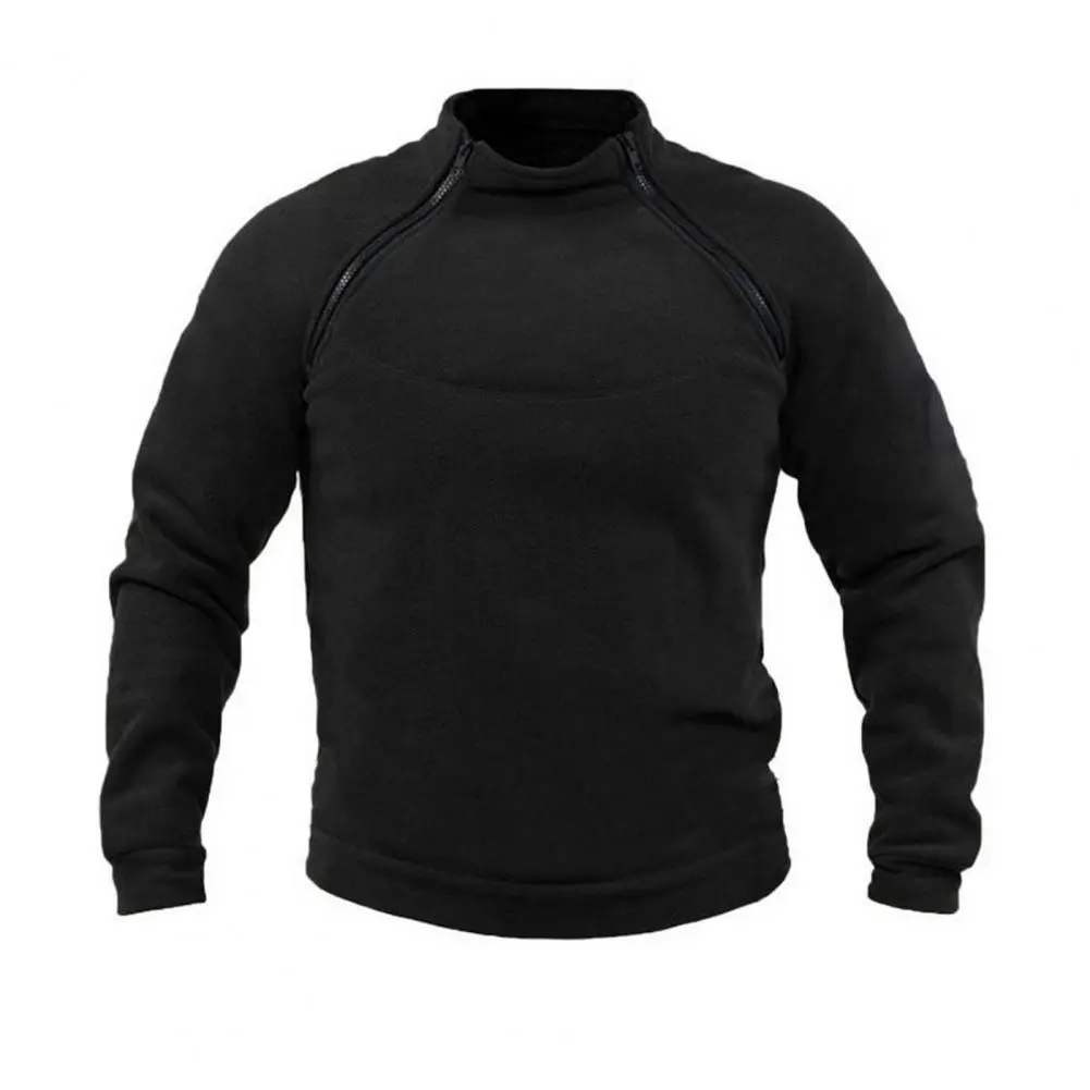 Zipper Pathwok Sweatshirt Autumn Men Hoodies Stylish Men's Winter Sweatshirts Warm Stand Collar Loose Fit Sweatshirts