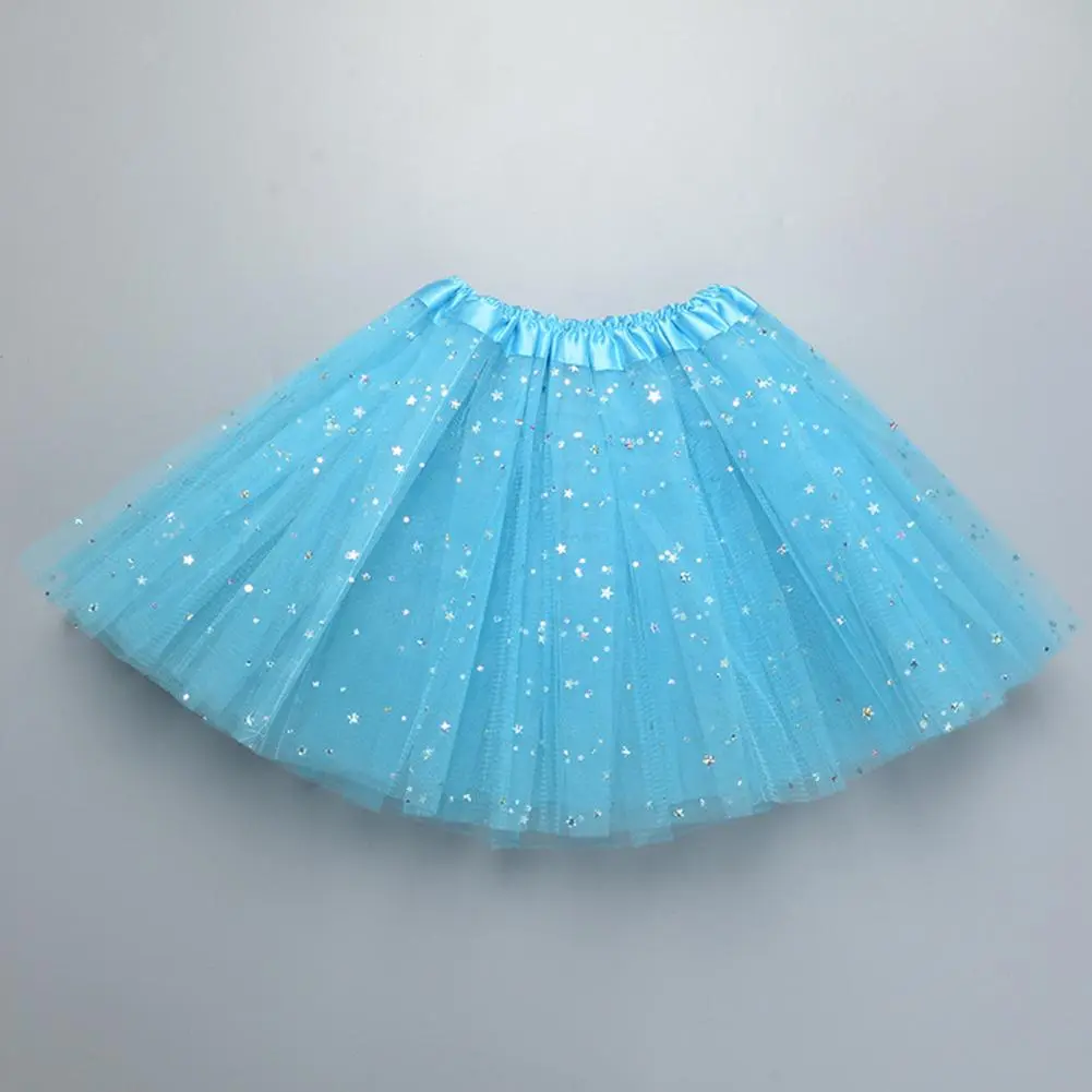 2025 Festival Tulle Skirt Sequin Decoration Skirt Solid Color Puffy Ballet Ruffle Mini Skirt Vintage Women Party Tulle Skirts