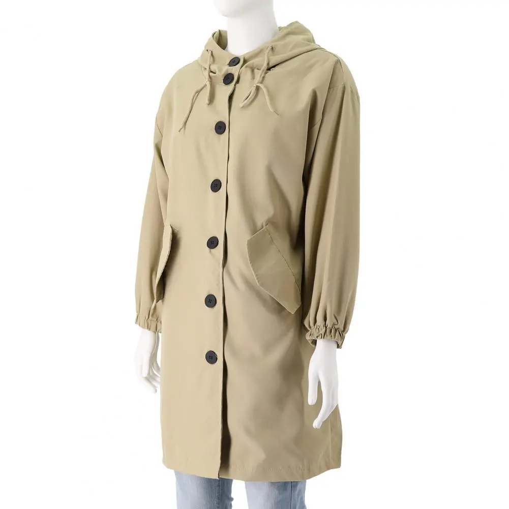 Women Fashionable Outerwear Women Solid Color Jacket Elegant Plus Size Trench Coats Lightweight Windproof Jackets for Women