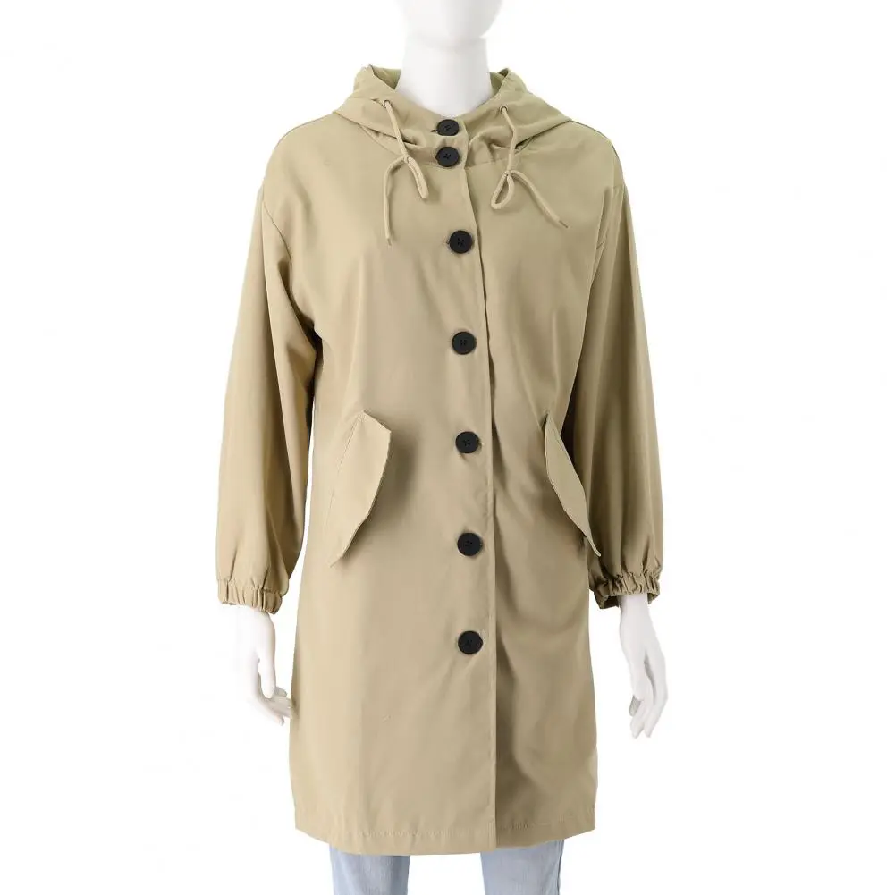 Women Fashionable Outerwear Women Solid Color Jacket Elegant Plus Size Trench Coats Lightweight Windproof Jackets for Women