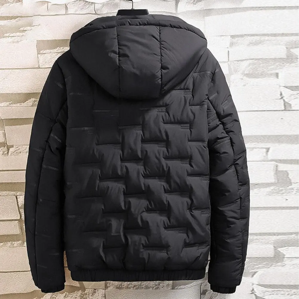 Winter Men Windbreaker Cotton Padded Hooded Thicken Jacket Outerwear Coldproof Casual Outdoor Lightweight Male Padded Coat
