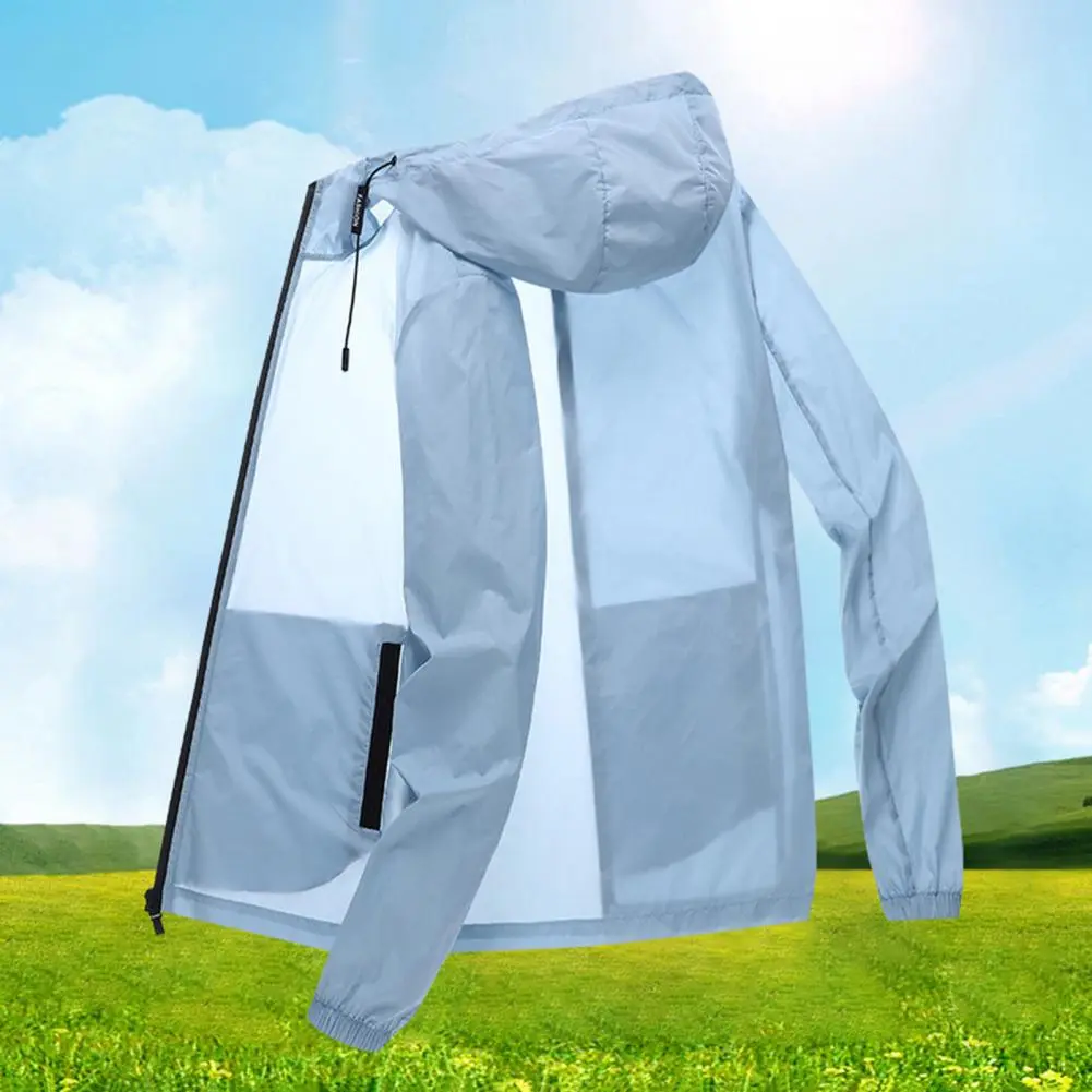 Sun Skin Coat UPF 50+ UV Men Summer Sunscreen Coat Hooded Anti UV Sun Clothing Outdoor Sunscreen Jacket