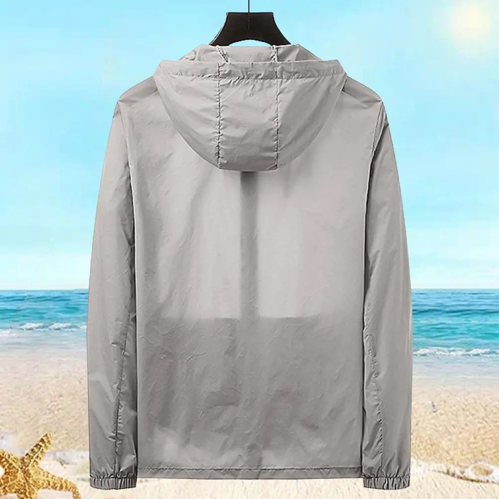 Sun Skin Coat UPF 50+ UV Men Summer Sunscreen Coat Hooded Anti UV Sun Clothing Outdoor Sunscreen Jacket