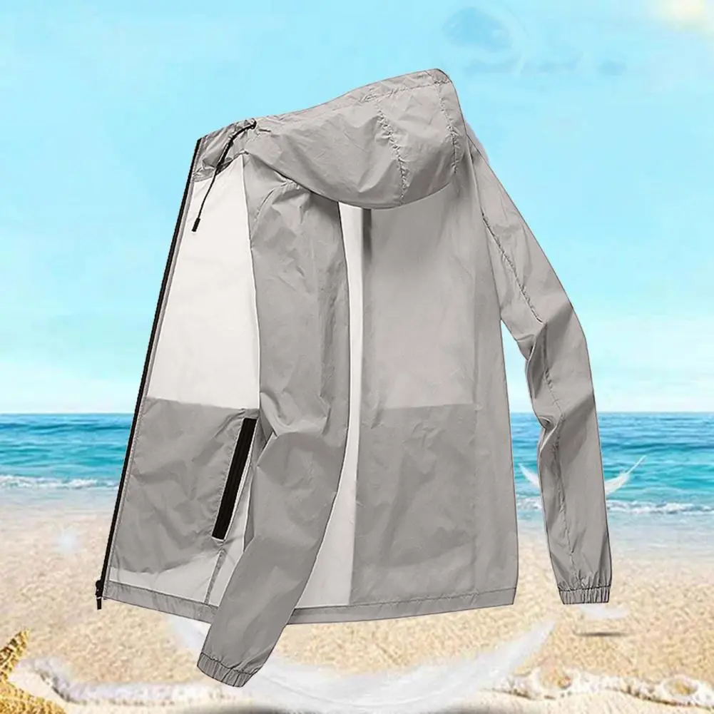 Sun Skin Coat UPF 50+ UV Men Summer Sunscreen Coat Hooded Anti UV Sun Clothing Outdoor Sunscreen Jacket