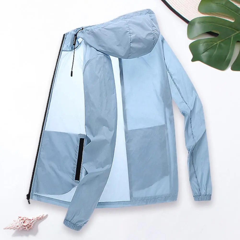 Sun Skin Coat UPF 50+ UV Men Summer Sunscreen Coat Hooded Anti UV Sun Clothing Outdoor Sunscreen Jacket