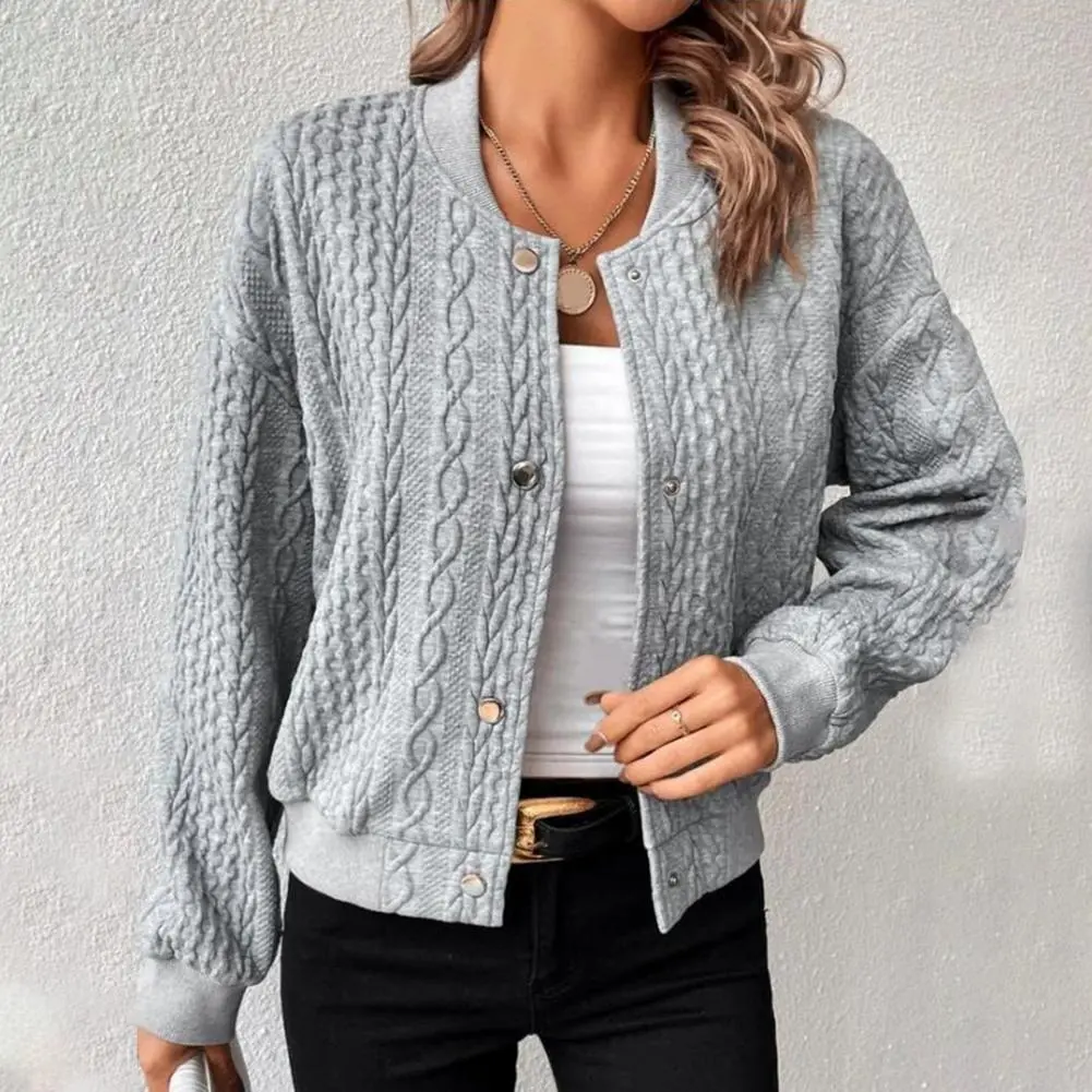 Women Coat Spring Coat Fashionable Women Baseball Jacket Stylish Single Breasted Cardigan Fashion Outwear Cropped Hatless Coat