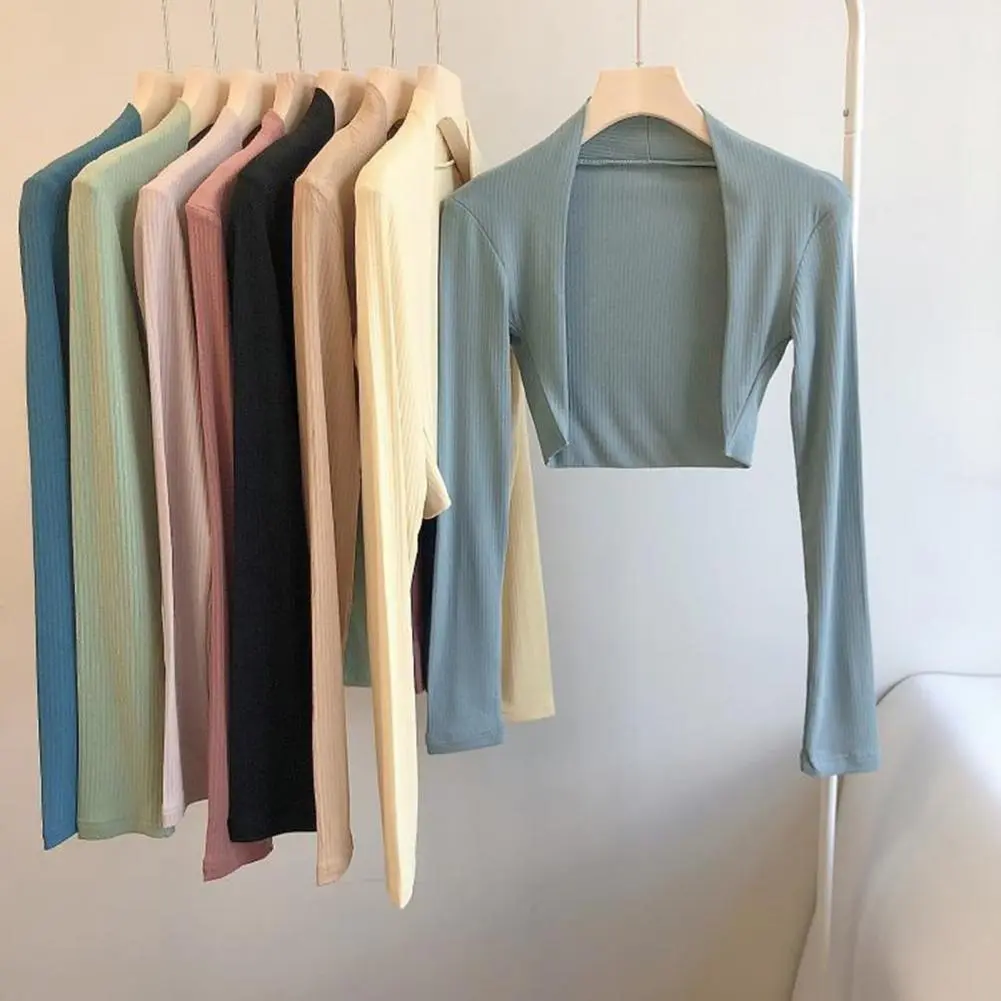 Sunscreen Clothing Sun Protection Outerwear Spring Summer Autumn crop top short Jacket UV Blocking Dance Yoga Suit