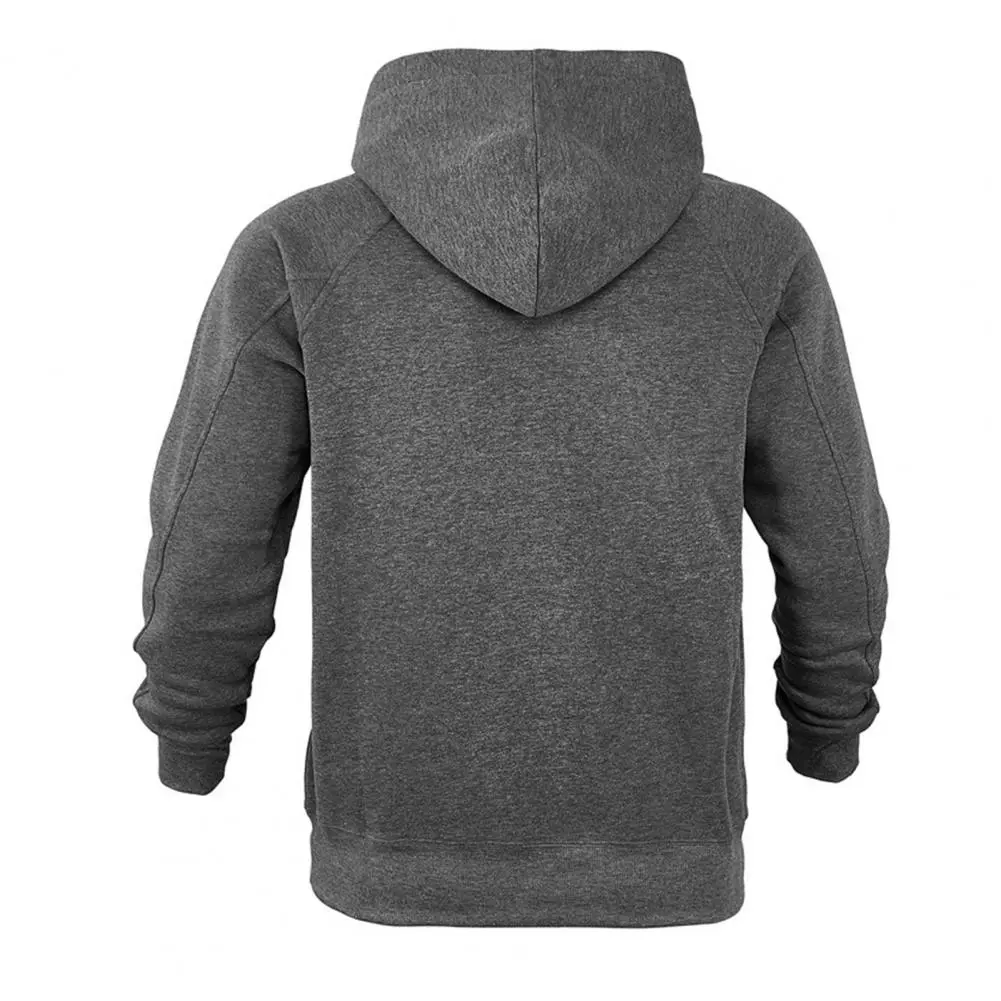 2025 autumn Men Hoodie Stylish Men Hooded Sweatshirt Men's Solid Color Hoodie with Large Front Pocket for Autumn Winter Street