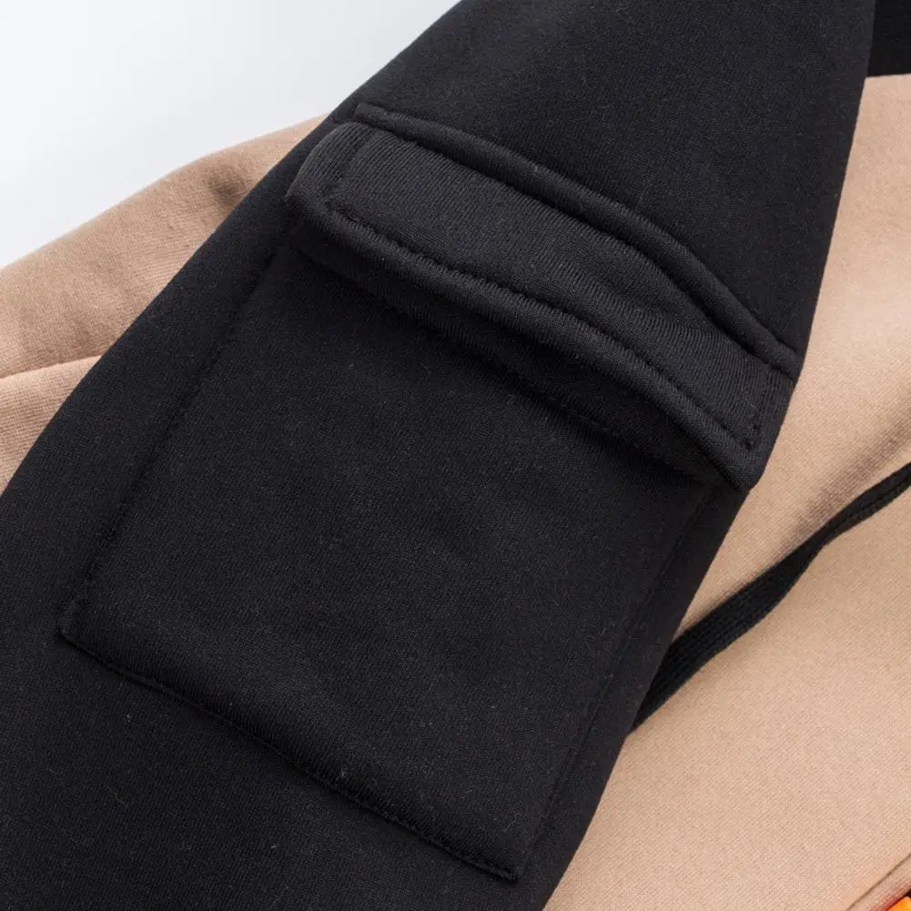 Soft Comfortable Hooded Coat Thickened Fleece Lined Hoodie Stylish Men's Hooded Jacket with for Autumn/winter for Warmth