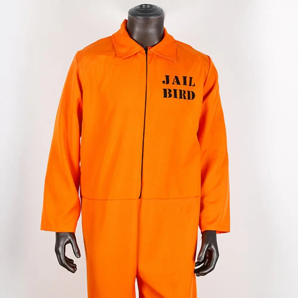 Halloween Prisoner Cosplay Jumpsuit with Manacle Halloween Unisex Children Adult Role Play Outfit Festivals Parties Costume