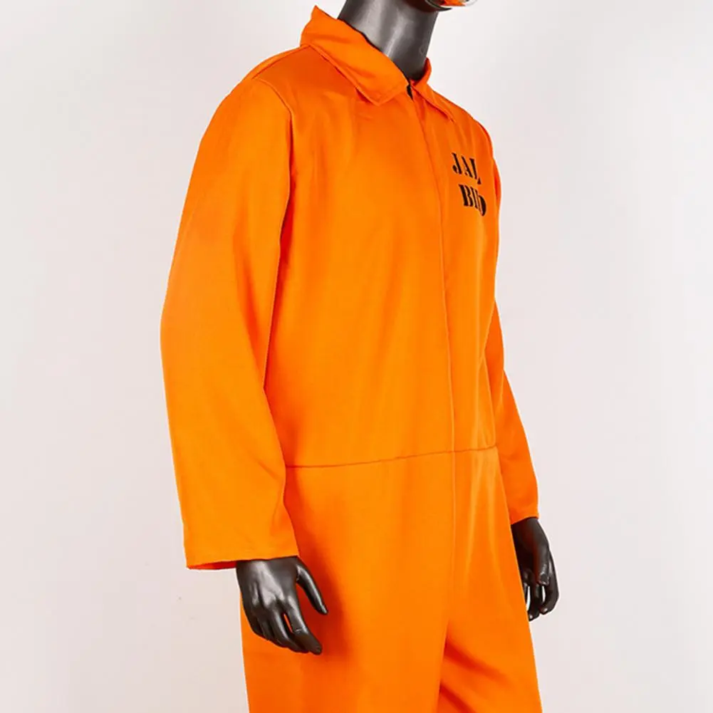 Halloween Prisoner Cosplay Jumpsuit with Manacle Halloween Unisex Children Adult Role Play Outfit Festivals Parties Costume