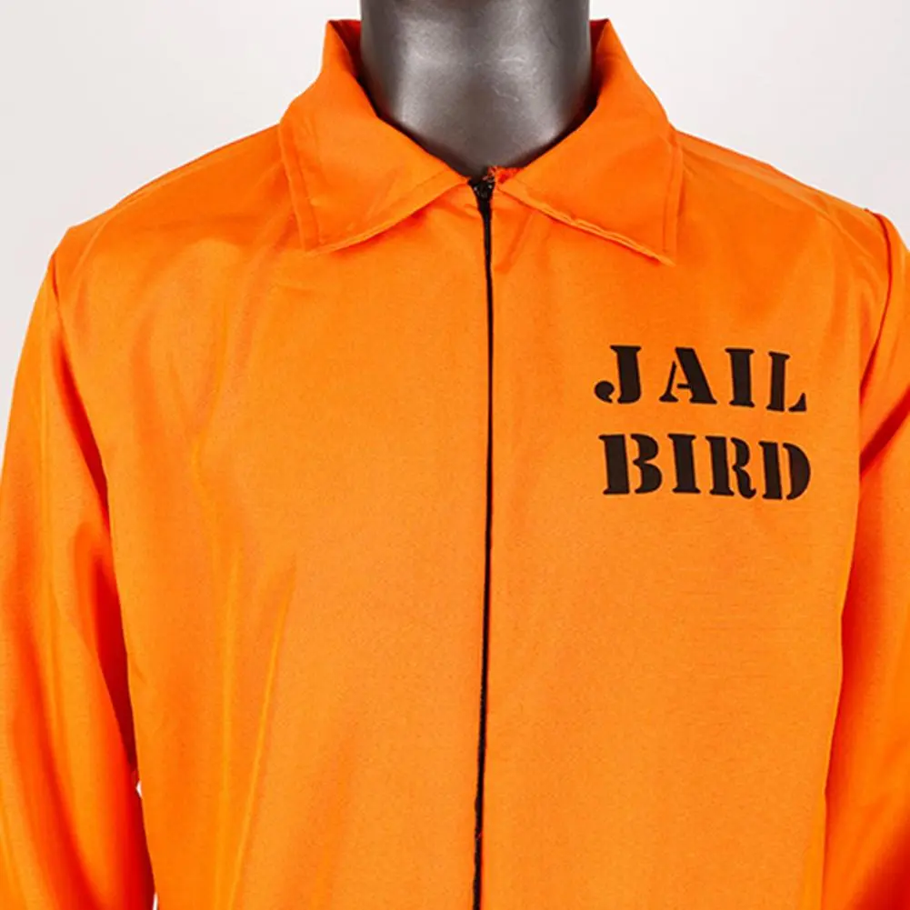 Halloween Prisoner Cosplay Jumpsuit with Manacle Halloween Unisex Children Adult Role Play Outfit Festivals Parties Costume
