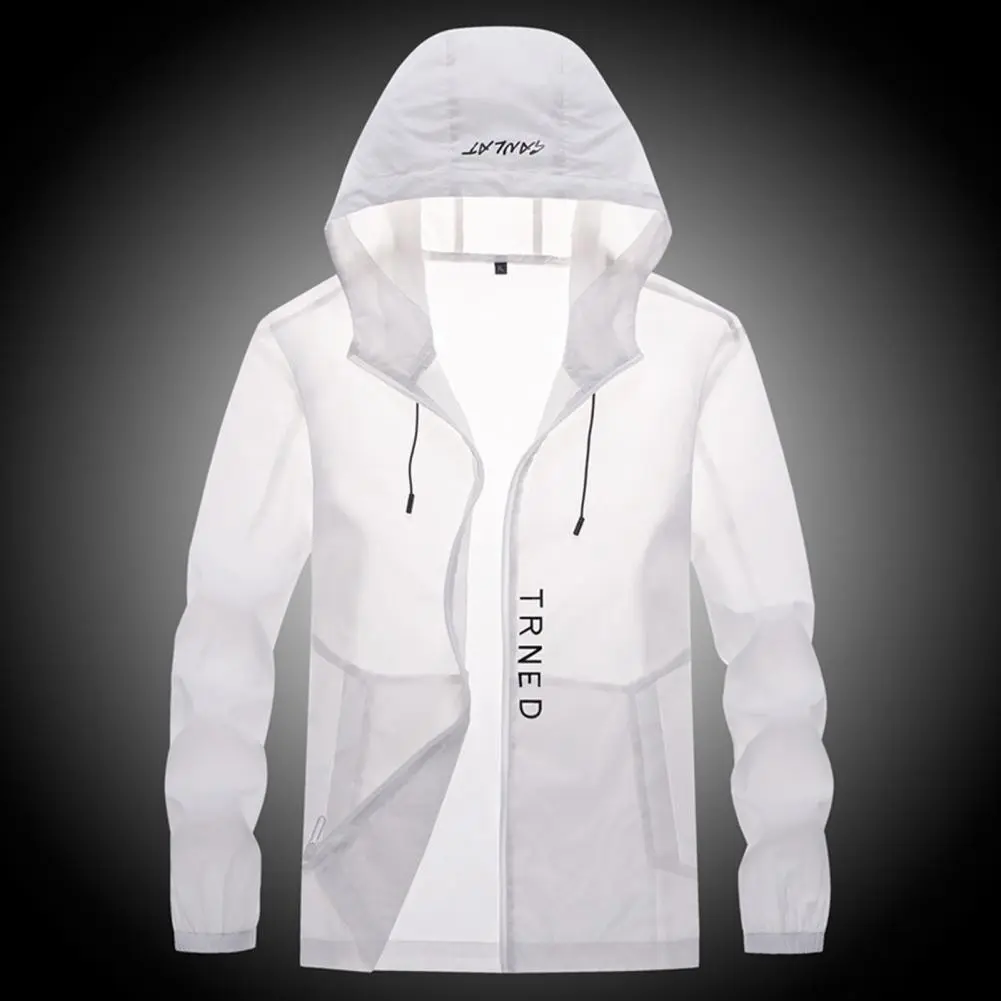 Outdoor Windbreaker Anti wrinkle Sun Coat Male Drawstring Popular Anti Sun Hood Jacket