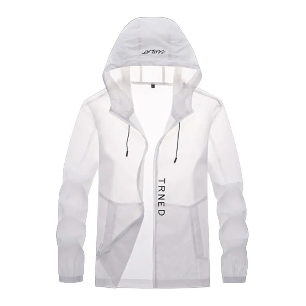 Outdoor Windbreaker Anti wrinkle Sun Coat Male Drawstring Popular Anti Sun Hood Jacket