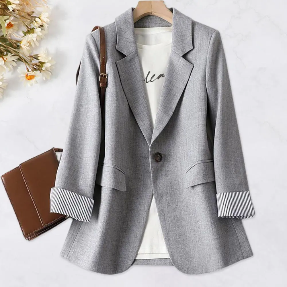 Women Long Sleeve Spring Casual 2024 New Fashion Business Plaid Suits Women Work Office Coats Woman Jacket
