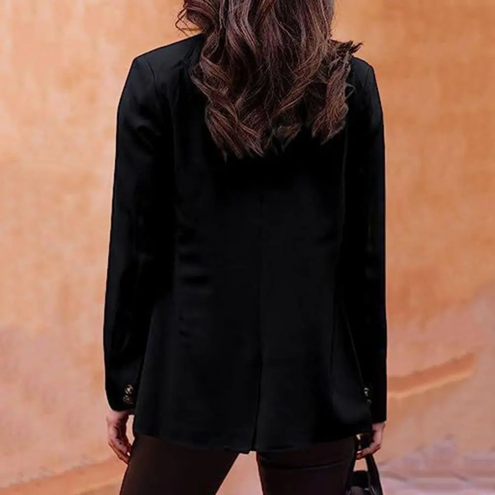 Business Office Suit Coat Women Jacket Stylish Women's Business S Chic Lapel Design with Flap Pockets for Spring Autumn Office