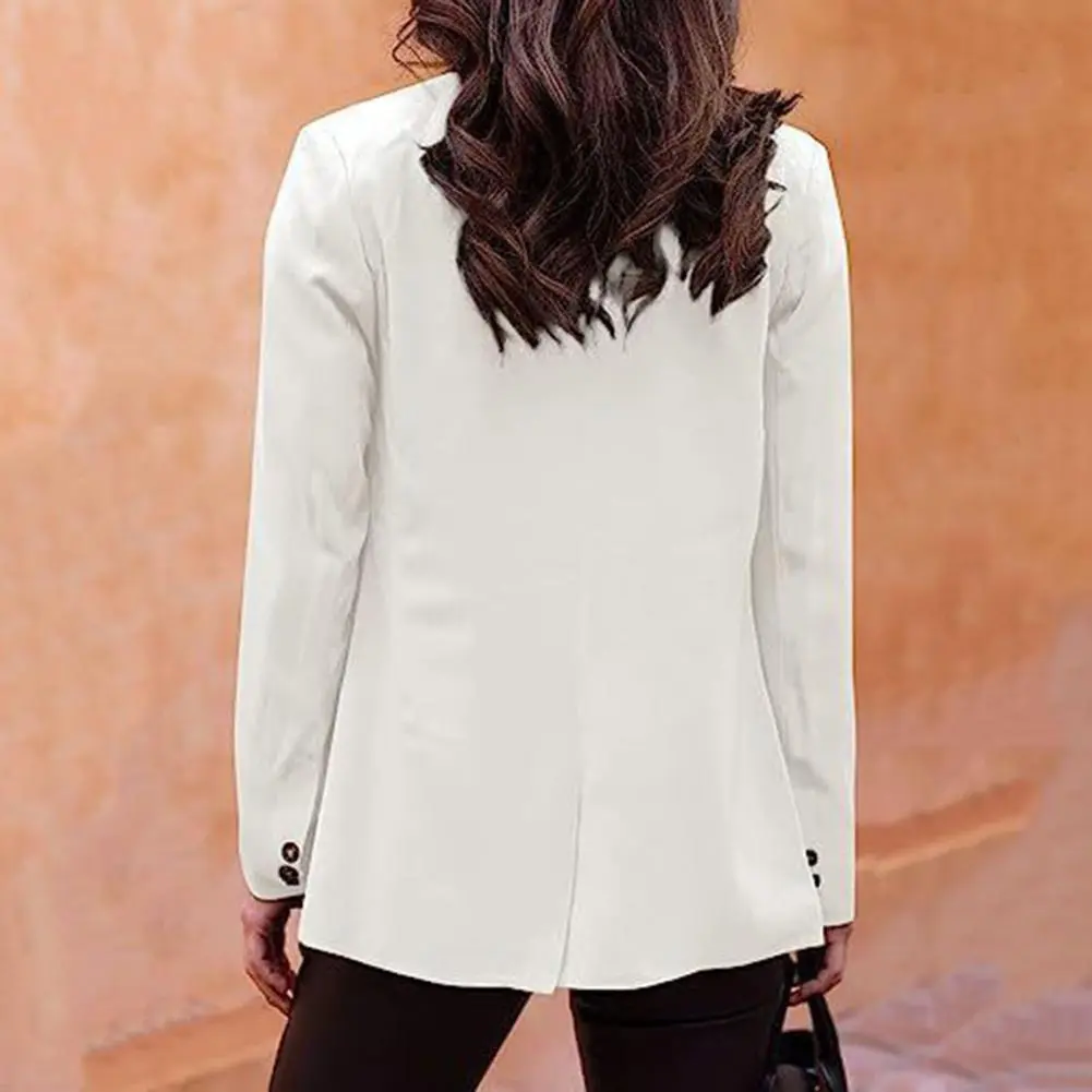 Business Office Suit Coat Women Jacket Stylish Women's Business S Chic Lapel Design with Flap Pockets for Spring Autumn Office