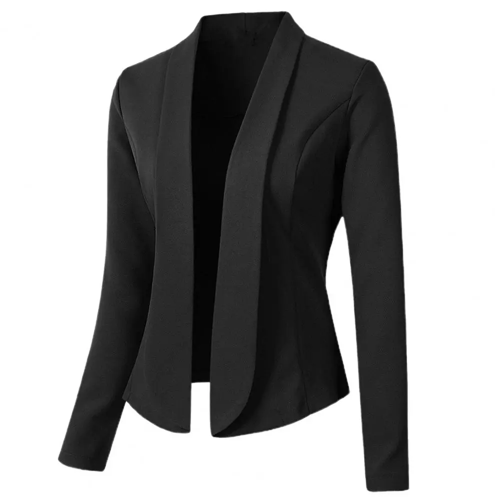 Women Suit Coat Women Jacket Slim Fit Suit Solid Color Suit Business Cardigan Office Ladies Lapel Long Sleeve Suit Jacket