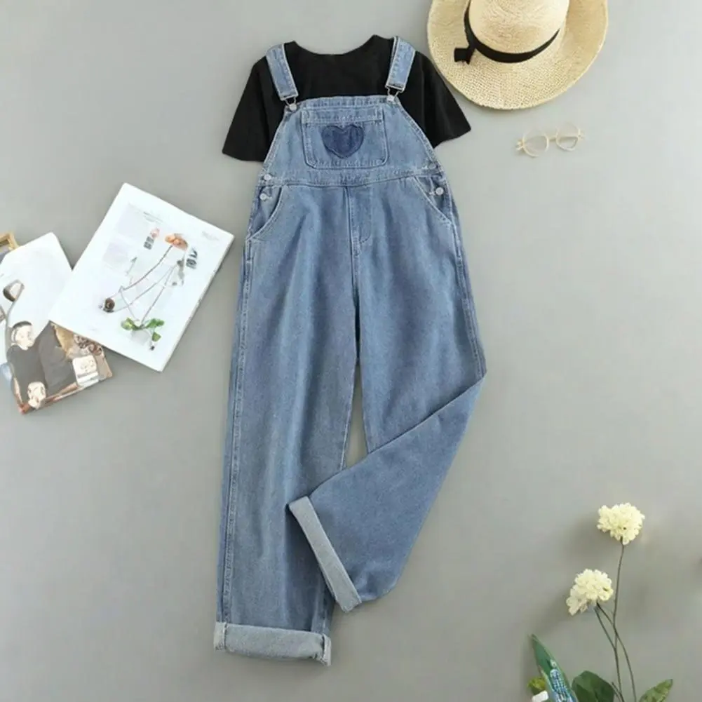 2025 Denim Shirt Square Neck Sleeveless Denim Overalls  Casual Wide Leg Pants Wide-leg Loose Jumpsuit For Women Chic Rompers