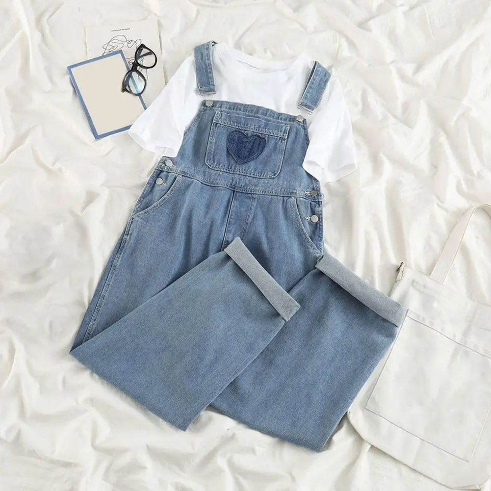 2025 Denim Shirt Square Neck Sleeveless Denim Overalls  Casual Wide Leg Pants Wide-leg Loose Jumpsuit For Women Chic Rompers