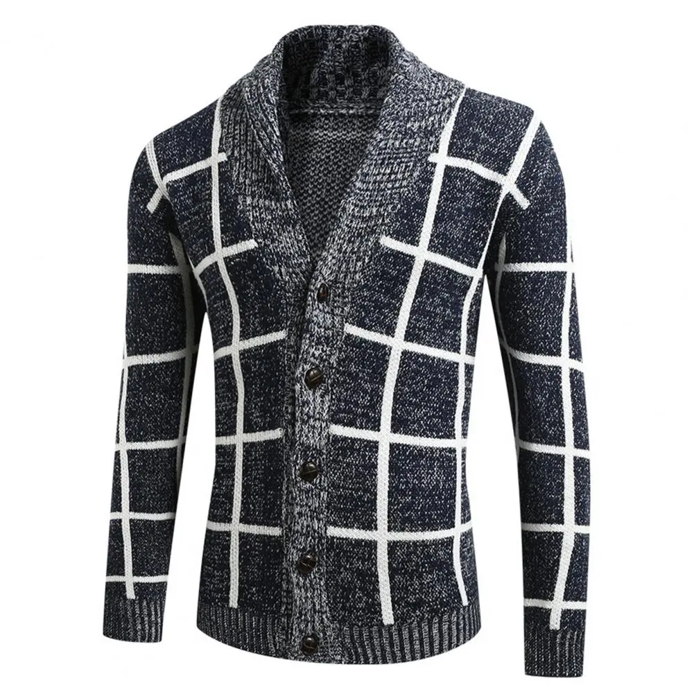 Plaid Cardigan for Women Fashion-forward Single Breasted Cardigan with Plaid Pattern Stylish Men's Plaid Cardigan Sweater