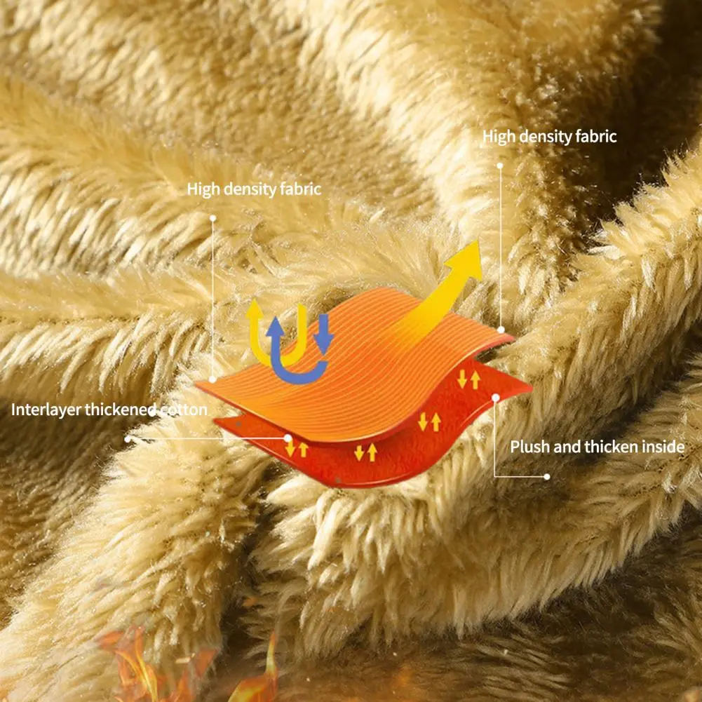 2023 5XL Thicken Fleece Lined Jacket Plush Men Winter Parka Warm Hooded Fur Collar Coat Male Autumn Work Outwearing Jackets Coat