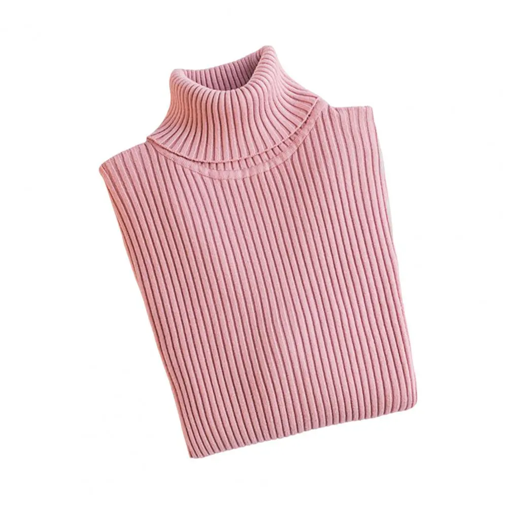 Slim-fit Tops Slim Fit Knitting Tops Elegant Turtleneck Sweater for Women Slim Fit Knit Top with Long Sleeves Stylish for Wear