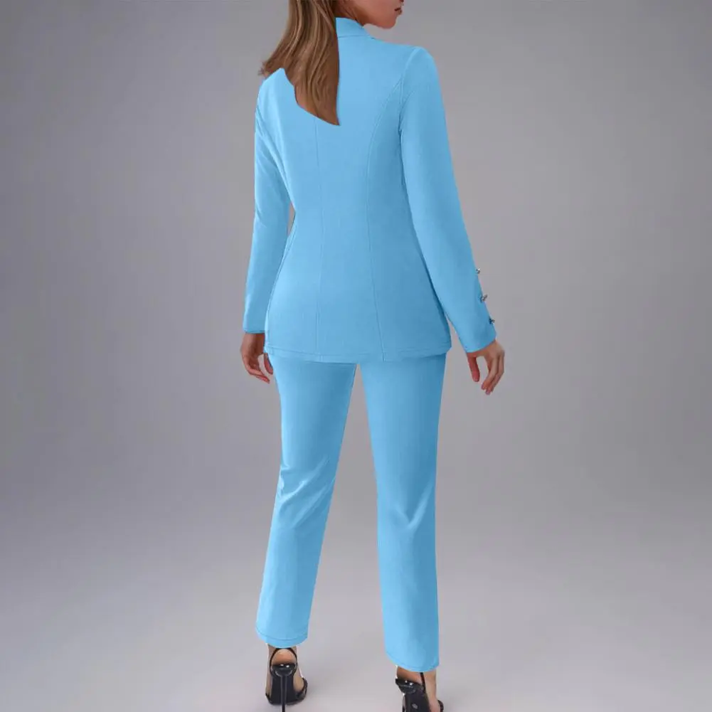 2025 Blazer Suit for Women Loose Fit Professional Attire for Women Elegant Women's Double Breasted Business for Ladies