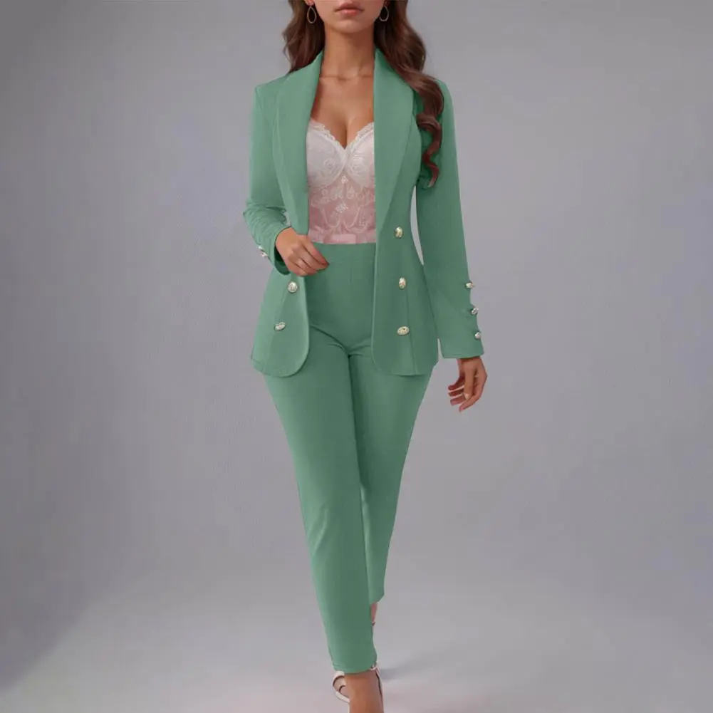 2025 Blazer Suit for Women Loose Fit Professional Attire for Women Elegant Women's Double Breasted Business for Ladies