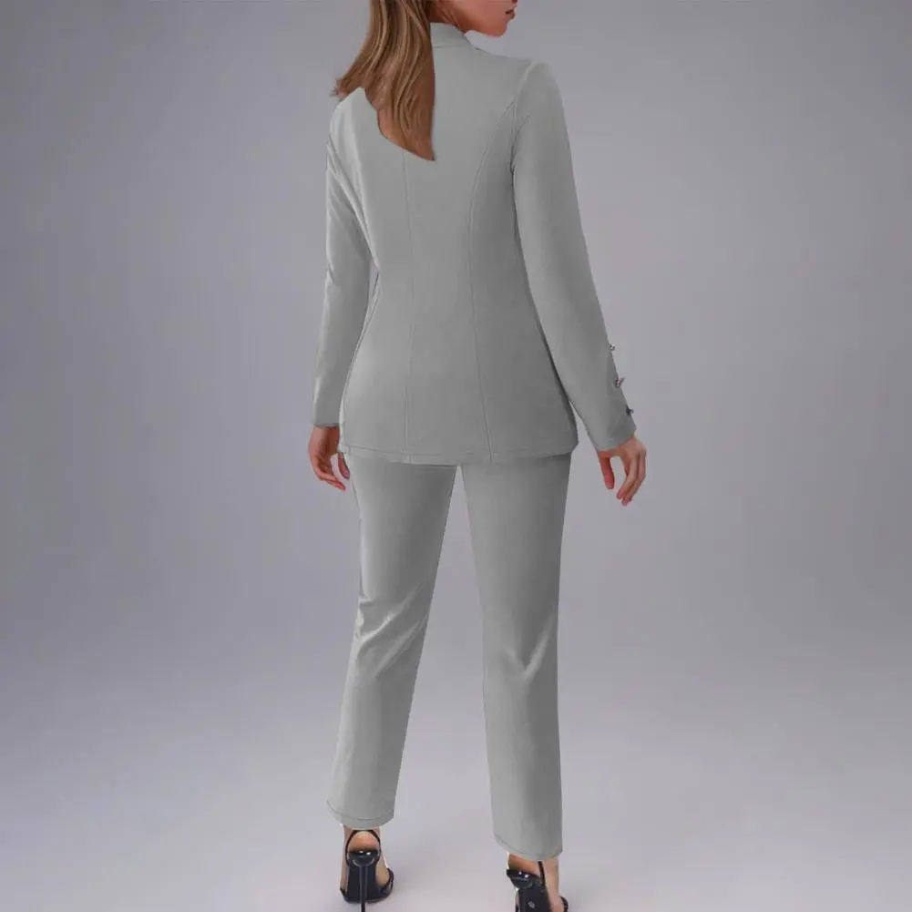 2025 Blazer Suit for Women Loose Fit Professional Attire for Women Elegant Women's Double Breasted Business for Ladies