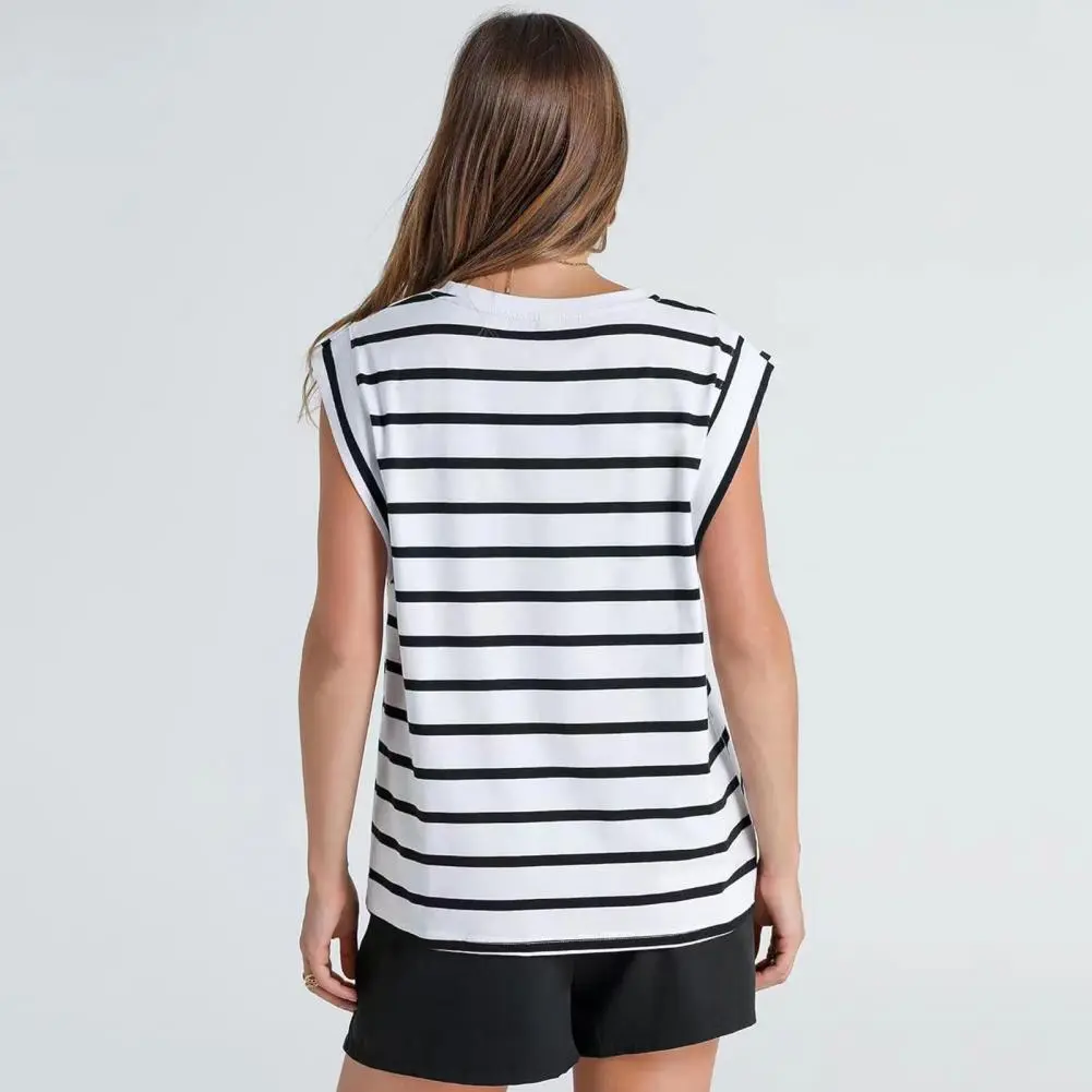 2025 Raglan Short Sleeves Tops Women Summer Tank Top Striped Color Block Pullover Tops Loose Fit Stretchy Tee Shirt Women Vest