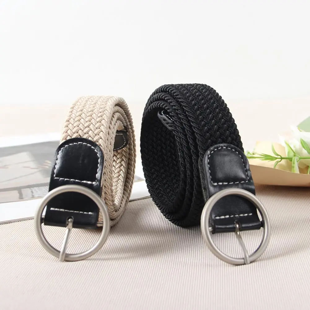 Women Jeans Belt Versatile Jeans Belt Stylish Women's Canvas Jeans Belt with Punch-free Design for Dress for Everyday