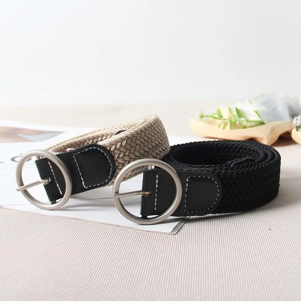 Women Jeans Belt Versatile Jeans Belt Stylish Women's Canvas Jeans Belt with Punch-free Design for Dress for Everyday