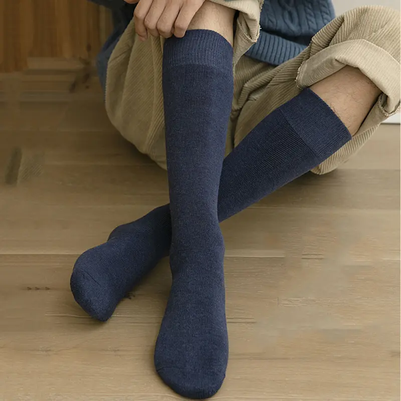 3 Pairs/lot Winter Thick and Warm Men's Knee High Long Socks Snow Cold Compression Leg Terry Socks