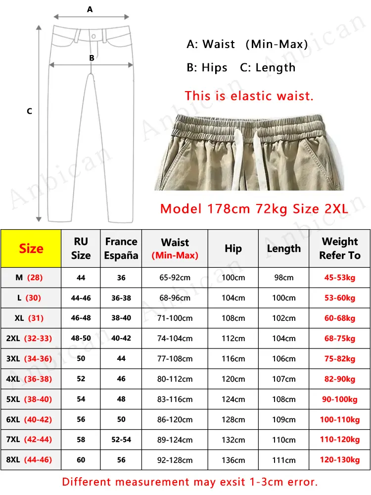 Men's Camouflage Cargo Pants with 6 Pockets Street Style Washed Cotton Wide Leg Y2K Pants Straight Baggy Work Trousers 8XL