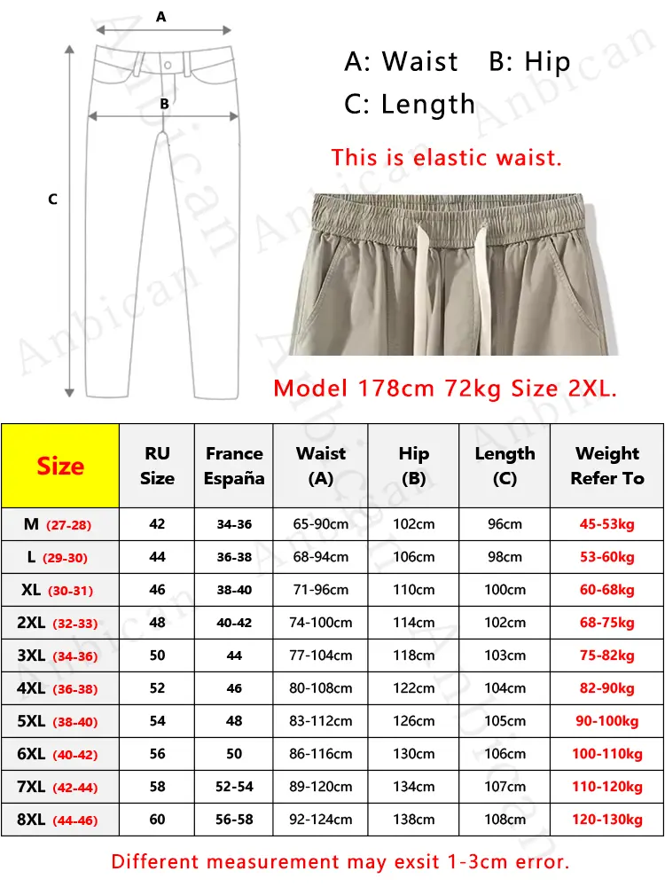 2025 Autumn New Cargo Pants Men with 5 Pockets 100% Cotton Workwear Wide Leg Baggy Pants Casual Straight Trousers Plus Size 8XL