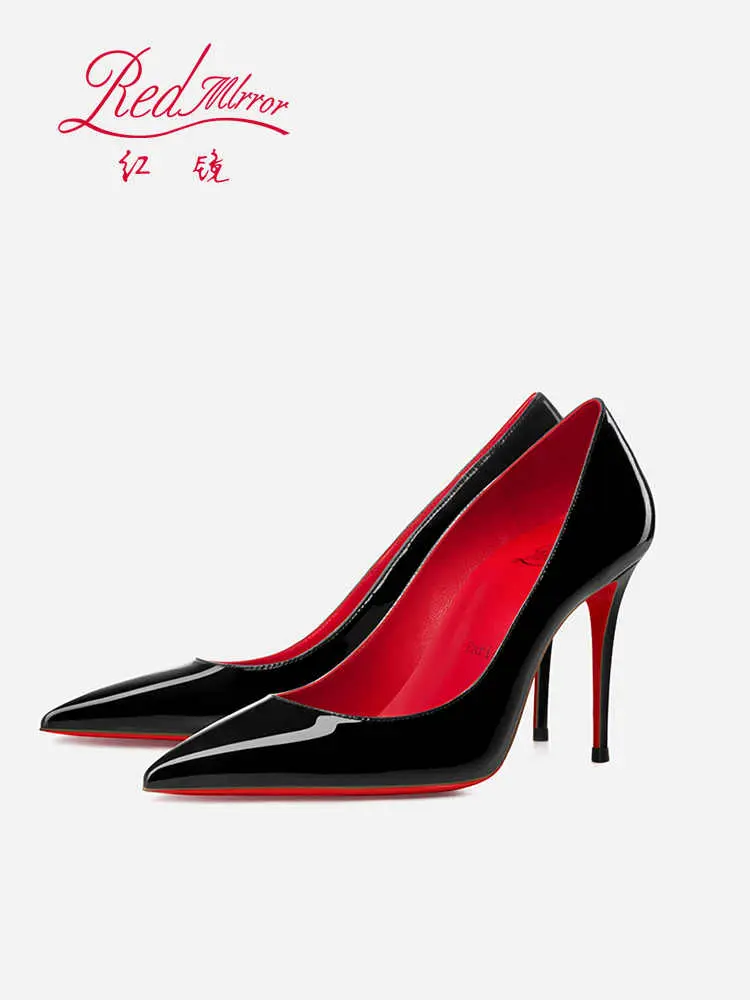 Naked color High heels Red Shiny Bottoms elegant woman heeled Luxury Pointed Toe sexy Pumps Designer Prom Ladies shoes women