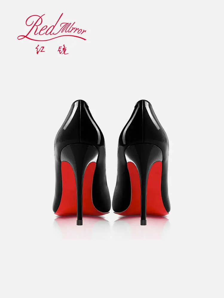 Naked color High heels Red Shiny Bottoms elegant woman heeled Luxury Pointed Toe sexy Pumps Designer Prom Ladies shoes women