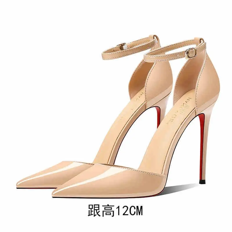 Red sole Women heels Star Style Women's Gladiator Heeled sandals summer 2025 New Leather Black Hollow Brand Prom Ladies Shoes 43